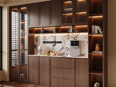 中古风玄关 餐边柜