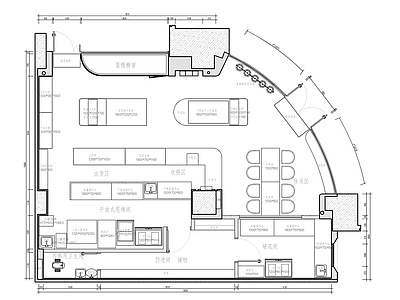 现代面包店 面包店店 施工图