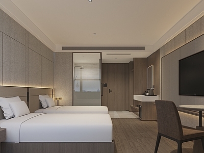 现代简约酒店客房