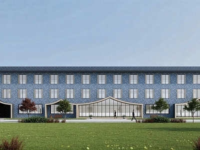 新中式民宿建筑 乡村酒店民宿 三层乡村办公楼 小型酒店