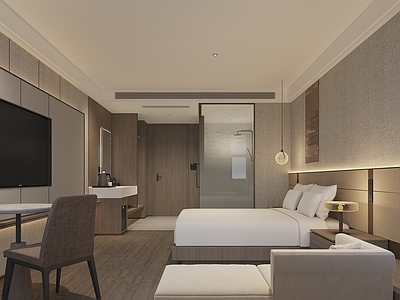 现代简约酒店客房