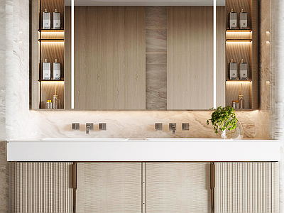 现代简约浴室柜 现代轻奢浴室柜 现代浴室柜 意式浴室柜