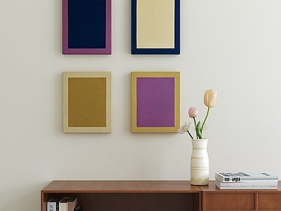 中古风组合画 现代中古挂画 色块挂画 包豪斯挂画