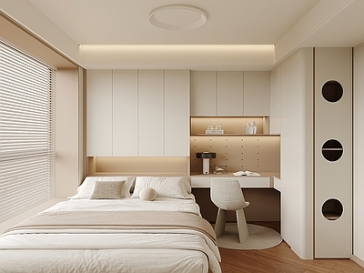 奶油风榻榻米卧室