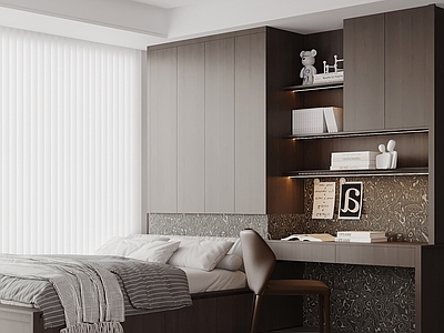 现代简约榻榻米卧室