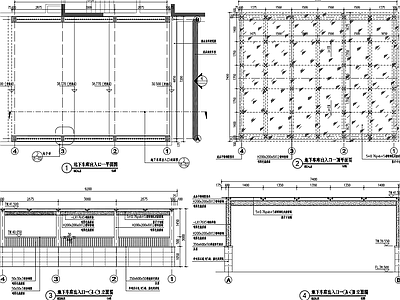 建筑综合节点 车库出入口玻璃顶 施工图