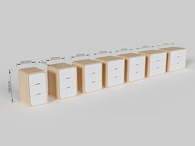 原木极简床头柜