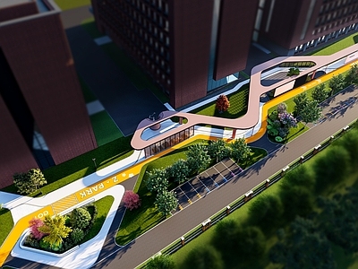 办公景观 异形廊架 弧形廊架 轻奢廊架 施工图