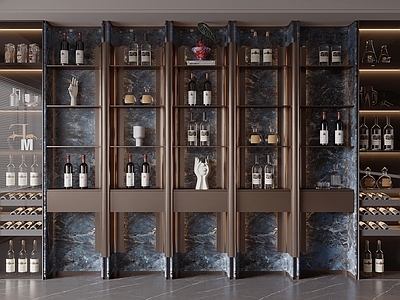 意式轻奢酒柜 酒柜 酒架 玻璃酒柜 轻奢酒柜