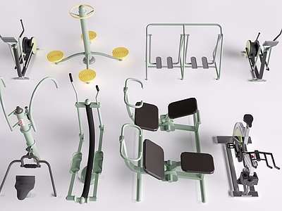 现代简约健身器材 现代户外健身器材 健身墙器材 运动设施