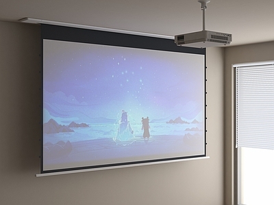 投影 投影  天花电动幕布  投影仪 幕布