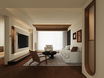 中古风家居客厅 中古客厅 复古客厅 平层客厅