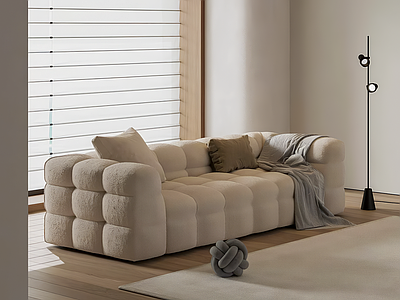 奶油风三人沙发 中古奶油风沙发