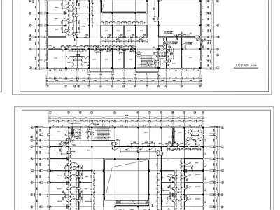 现代医院建筑 门诊平面布置图 施工图
