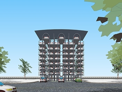 现代停车场 机械停车 垂直循环 停车楼 公共建筑