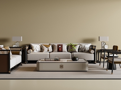 新中式沙发组合