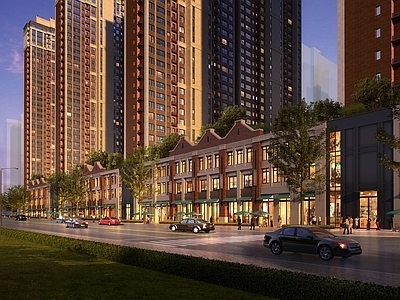 新古典主义小高层住宅楼 商住楼