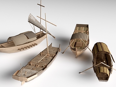 新中式庭院小品 现代乌篷船  木船 渔船 帆船