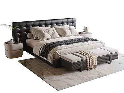 意式轻奢双人床