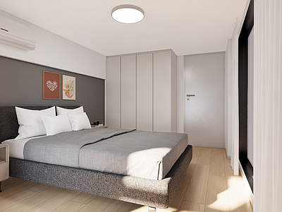 现代简约公寓 公寓卧室