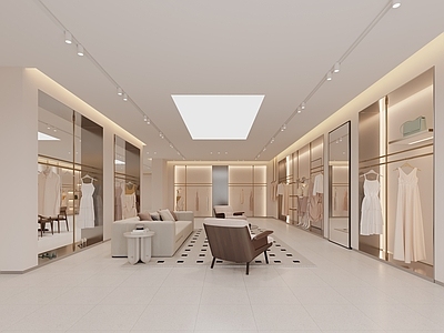 奶油风服装店 服装店 服装定制 专卖店