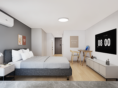 现代简约家居卧室 公寓卧室 宜家风格