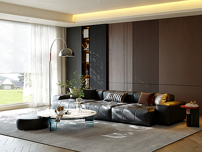 现代家居客厅 家居客厅 沙发茶几组合 沙发背景墙