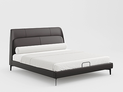 意式极简双人床 双人床