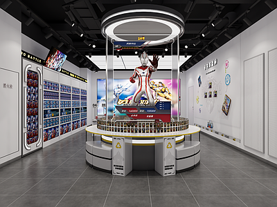 现代简约玩具礼品店 卡牌游戏 奥特曼