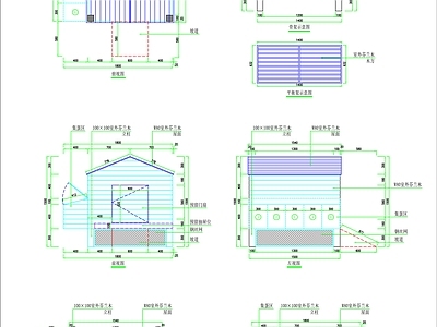 木结构 飞禽走兽窝棚施工 施工图