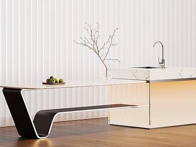 现代极简岛台
