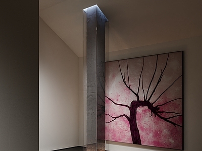 极简挂画 现代挂画 红色挂画 油画 宋式挂画