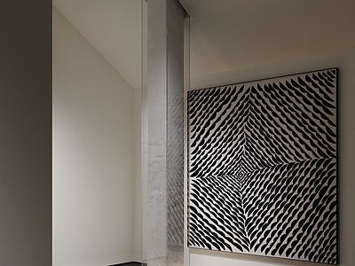 极简挂画 现代挂画 现代黑白挂画 黑白抽象画 油画