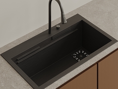 极简水槽 现代不锈钢水槽 厨房洗手池 台下洗菜盆 不锈钢洗手池 嵌入式单槽