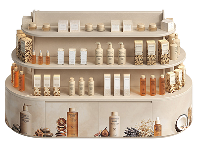 现代化妆品展台