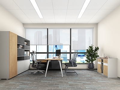 现代简约经理办公室