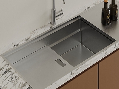 极简水槽 现代不锈钢水槽 厨房洗手池 台下洗菜盆 不锈钢洗手池 嵌入式单槽
