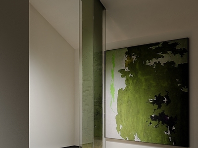 极简主义抽象画 现代挂画 绿色挂画 油画 抽象画 儿童挂画