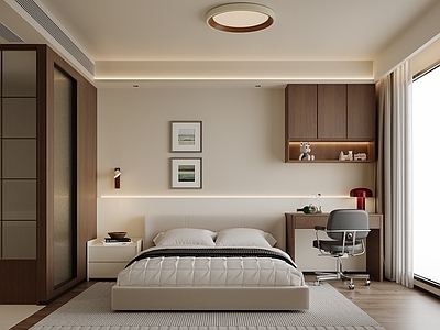 奶油风家居卧室