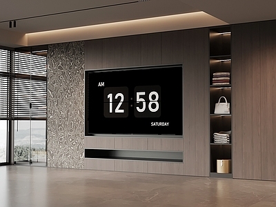 极简电视背景墙