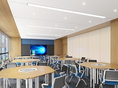 现代简约教室 会议室研讨室