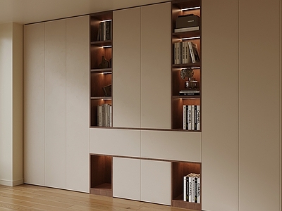 现代简约开放式书房 书柜