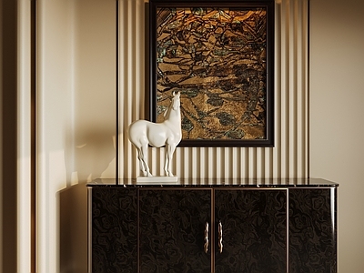 新中式玄关 意式轻奢玄关