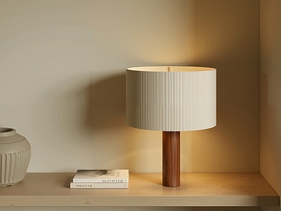 奶油风台灯 现代中古台灯 床头灯 木质台灯 中古台灯 卧室台灯