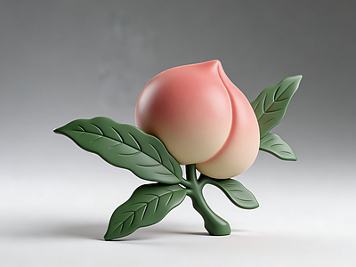 新中式雕塑摆件 蜜桃 桃子 仙桃 雕塑 美陈