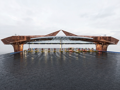 现代主义收费站 收费站