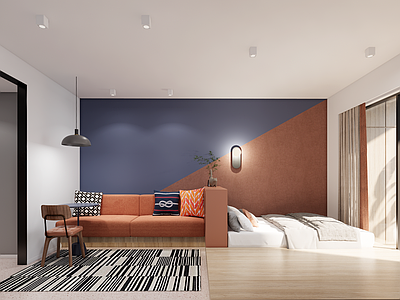 现代简约公寓 公寓卧室客厅