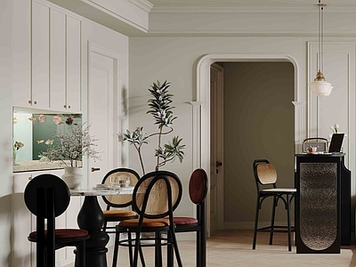 中古风家居餐厅 法式 简约