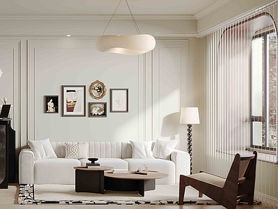 奶油风家居客厅 简约