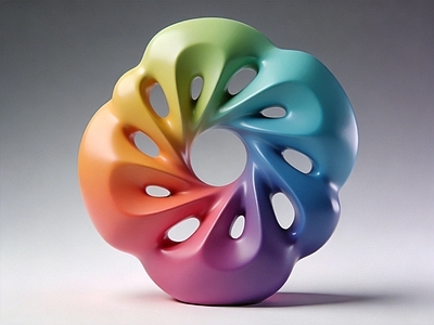 现代雕塑摆件 拓扑 雕塑 摆件 抽象 美陈